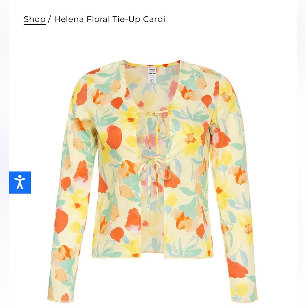Montce Helena Floral tie-up top